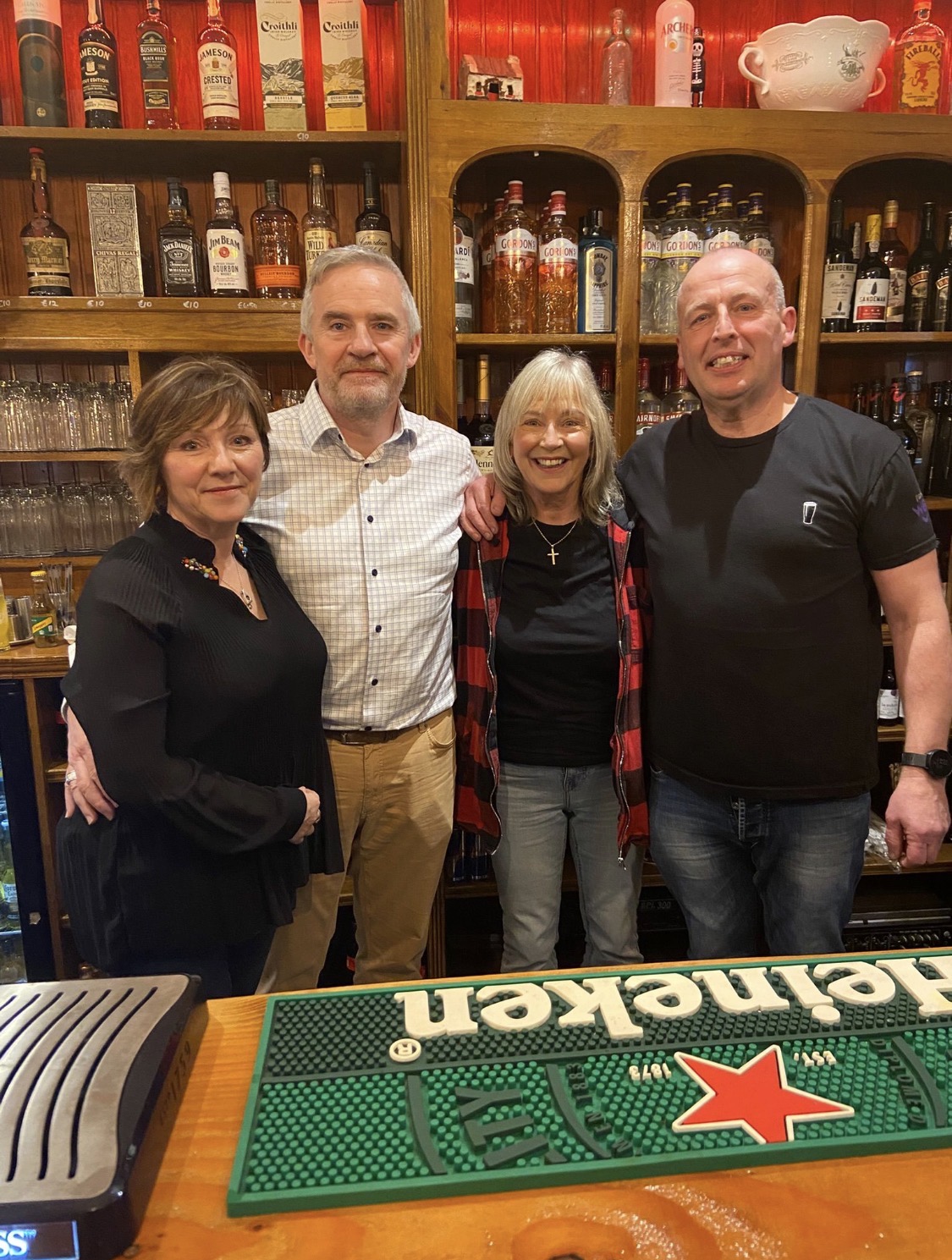 Friends together at the Coolera House bar